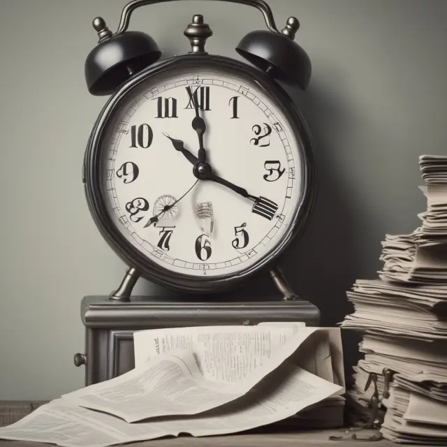 An unwinding clock showing mortgage papers replacing clock hands, representing extended mortgage forbearances during the pandemic.