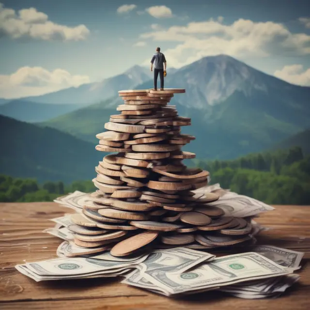 Homeowner standing atop a mountain, signifying overcoming financial hurdles, with various post-forbearance mortgage repayment strategies below