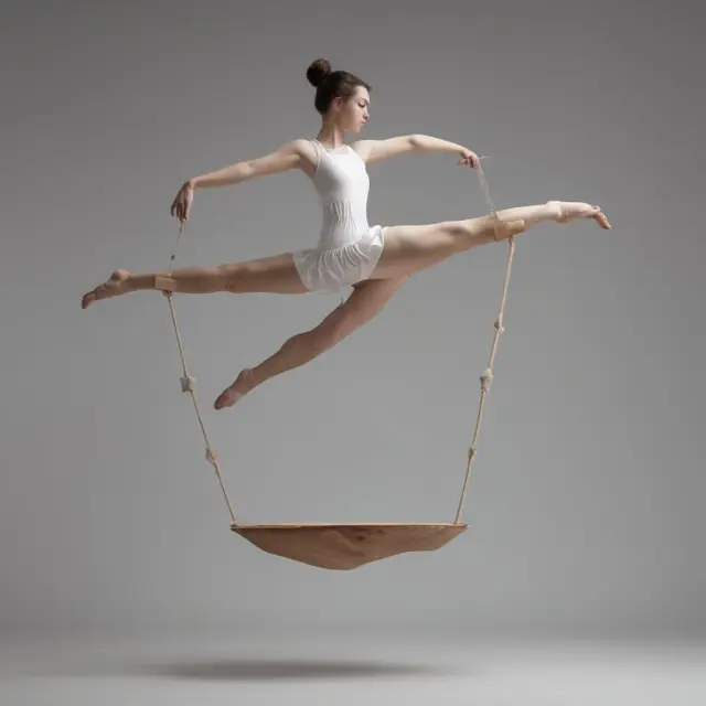 Dancer balanced on a floating scale representing mortgage rates, demonstrating the flexibility of using rate lock float down in volatile markets