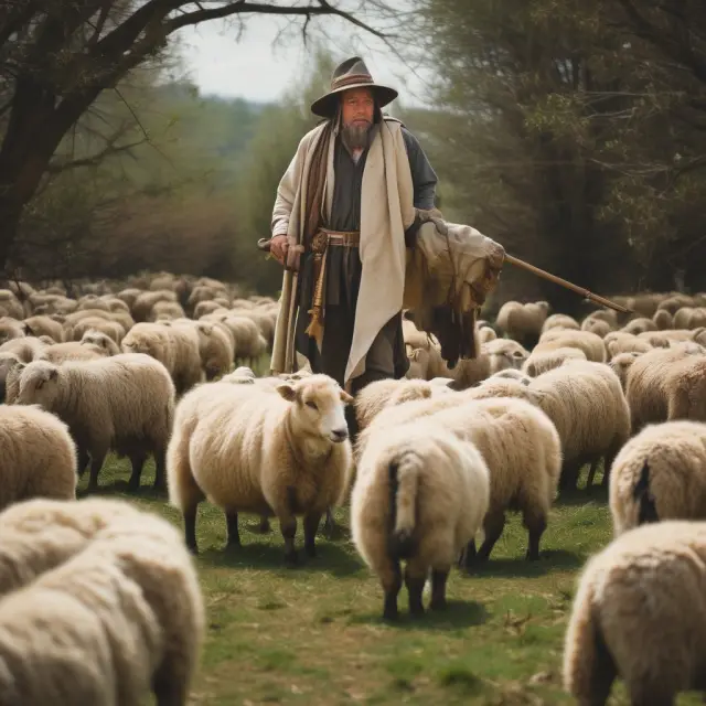 A compassionate shepherd leading confused home buyers towards suitable lenders for mortgage approvals
