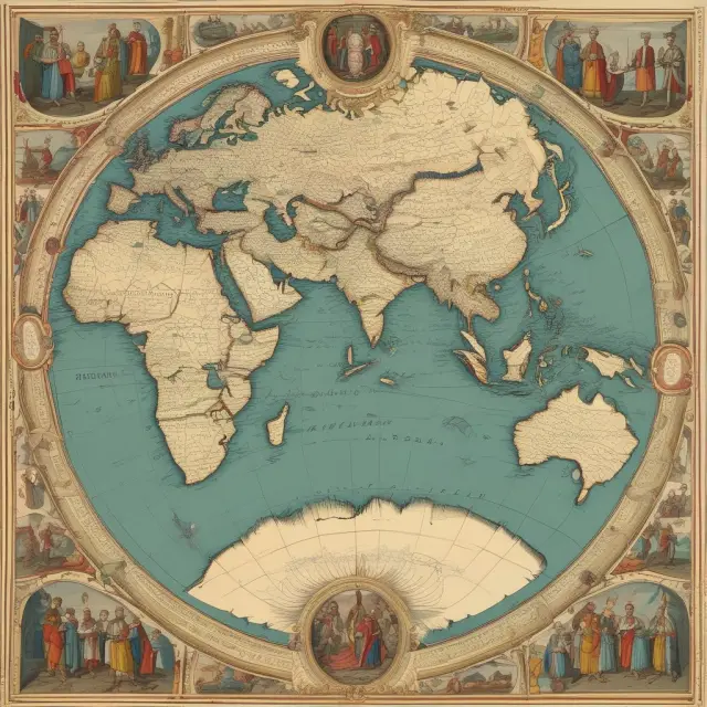 An intricate world map transforms as once-prominent trading routes shift due to the loss of most-favored-nation status for a nation.