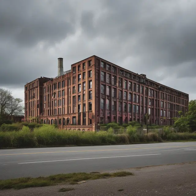 An image of a mothballed factory, symbolizing the strategic preservation and long-term thinking in managing downturns.