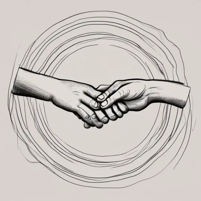 Comparison of MOU and MOA: A hand holding a flexible loop for MOU, another a closed fist for MOA