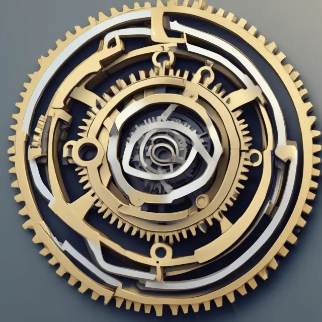 Visualization of Simple Moving Average (SMA) and Exponential Moving Average (EMA) with interconnected gears to represent their calculation methods and differences in weighting systems