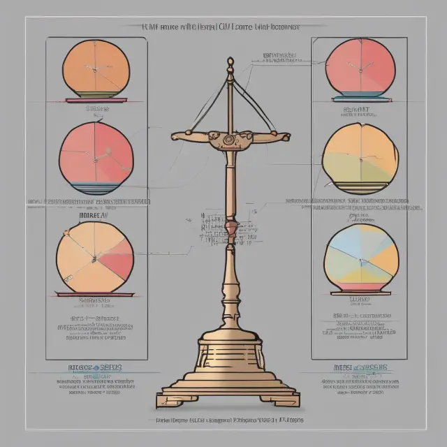 Visualization of balanced scales with global countries and sectors in the MSCI ACWI index