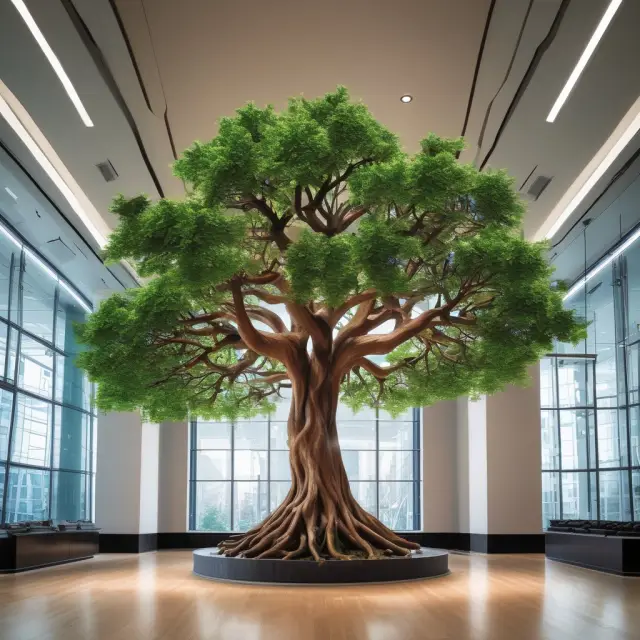 A towering tree with roots symbolizing MSCI
