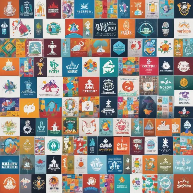 Institutional adoption of multi-asset class strategies portrayed as a mosaic of logos forming a puzzle piece quilt.