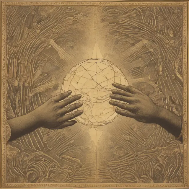 Two hands creating a tapestry, symbolizing socio-economic development, while golden threads represent the role of MDBs in providing essential funding and support.