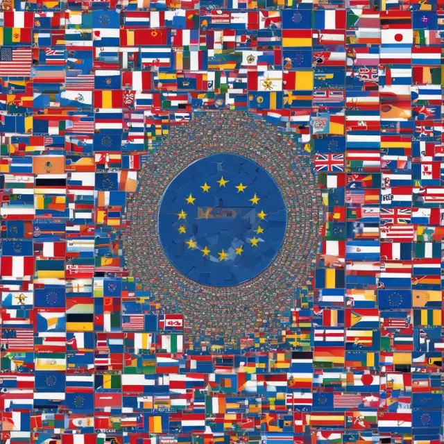 An artistic representation of the European financial markets, featuring EU flags depicting various MTFs and ATSs engaging in competition for market share