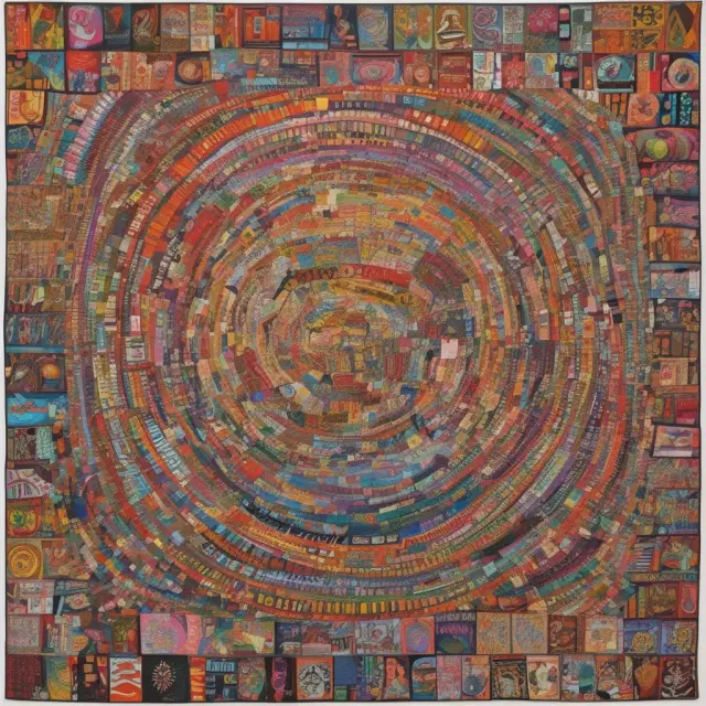 A vibrant, intricately-woven tapestry symbolizing the global presence and diversity of multinational corporations