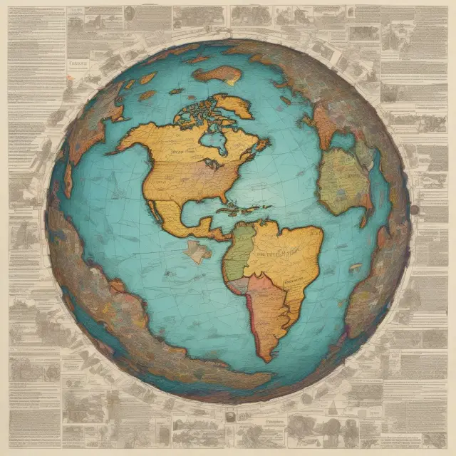 A large, intricately detailed globe surrounded by outstretched branches, symbolizing multinationals