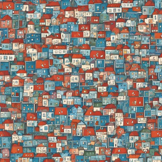 Mosaic of interlinked MLS codes symbolizing distinct property listings