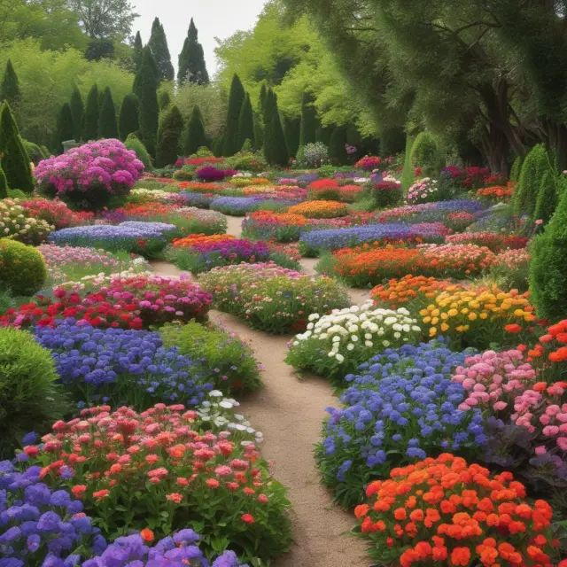 Gardener evaluates companies by comparing financial metrics as flowers