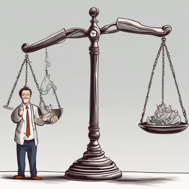 Investor holding two scales: one for equity multiples (PE, PB, PS) and another for enterprise value multiples (EV/Sales, EV/EBIT, EV/EBITDA)