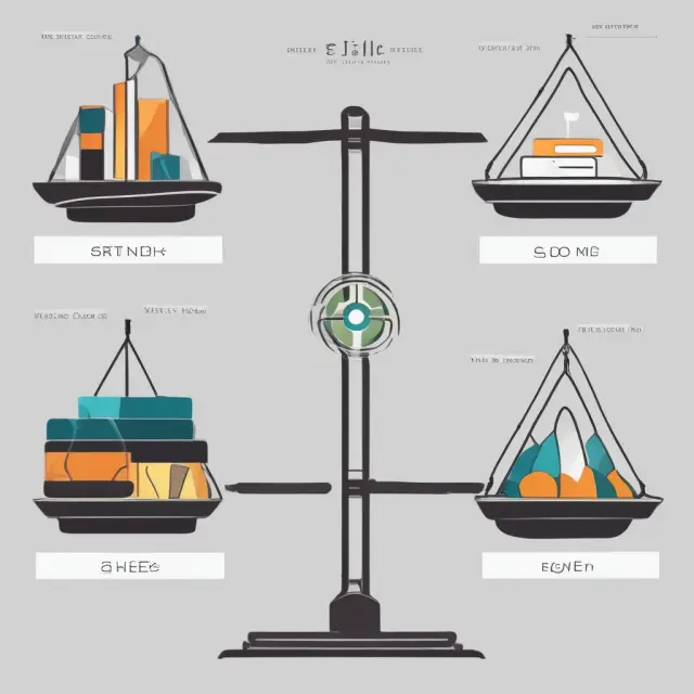 A set of scales balanced by golden rods represents EV/Sales, EV/EBIT, and EV/EBITDA ratios. A flowing river symbolizes revenue streams feeding the balance while investors assess each ratio