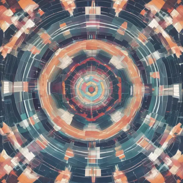 An image of various interconnected financial graphs merging towards a kaleidoscopic future, symbolizing the multiples approach