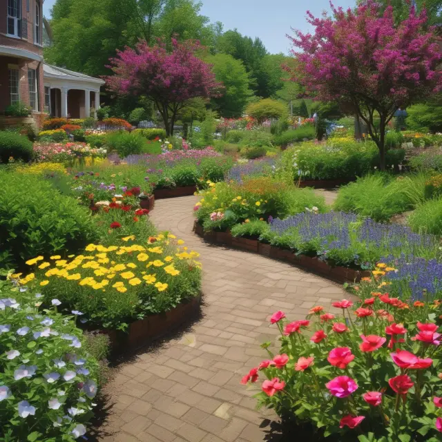 Municipal bonds as colorful flowers in a garden, symbolizing tax advantages and stability.