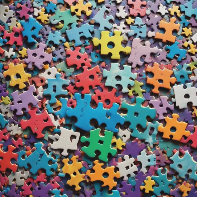 A tableau of municipal bond puzzle pieces, forming a vibrant and diverse investment mosaic that balances yield and risk, with tax-exempt income