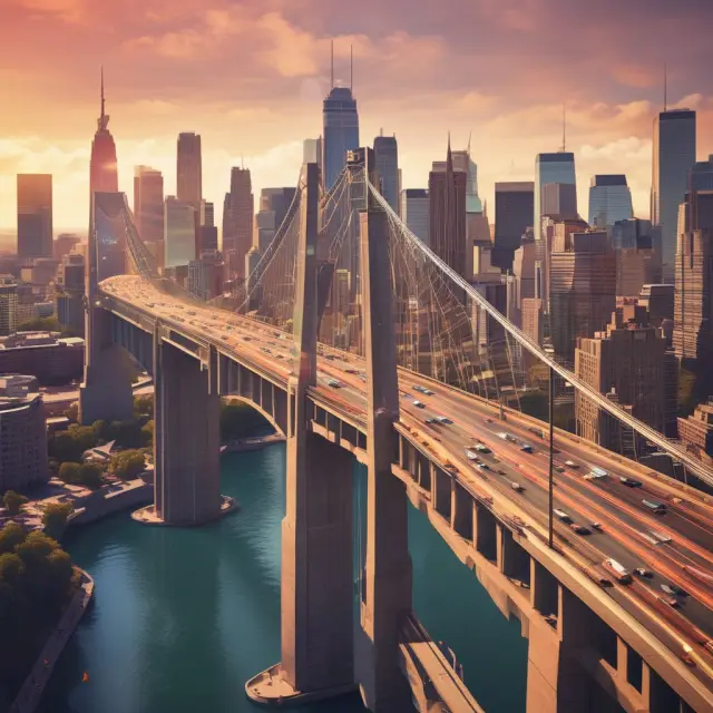 Digital bridge connecting municipal bond ETFs, mutual funds, socially responsible bonds, and investor, enhancing accessibility and simplifying muni bond investment process