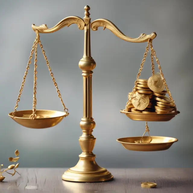 Two balanced scales tipped with golden coins symbolizing MVA, indicating attractive investment opportunities