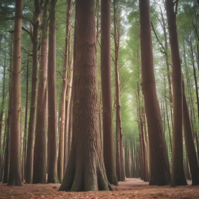 Image of towering trees symbolizing Alphabet Inc. and The Coca-Cola Company, representing their impressive MVA growth and solid business foundations