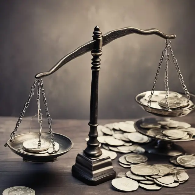 An unbalanced market scale highlights the omission of cash payouts in MVA calculation. A magician-like manager manipulates stock prices with a wand