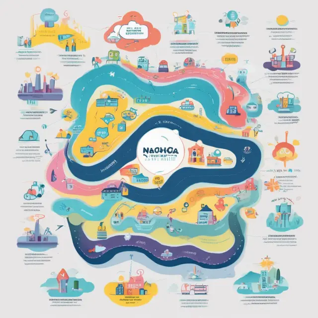 A river of payments flows between Nacha, financial institutions, businesses, and consumers, connecting them in a thriving ecosystem