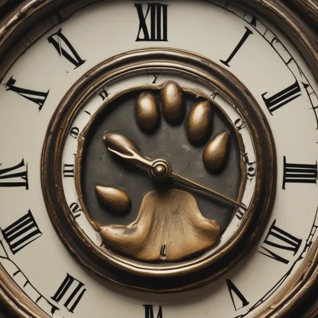 A naked bear paw reaches the breakeven point on a clock, illustrating the impact of time decay on potential losses from selling naked calls.