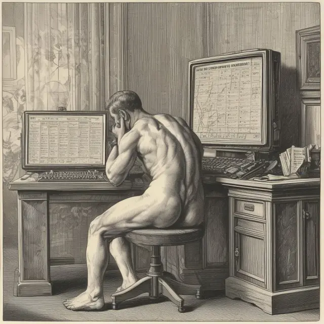 A daring investor selling a call option against a volatile stock ticker with a naked hand