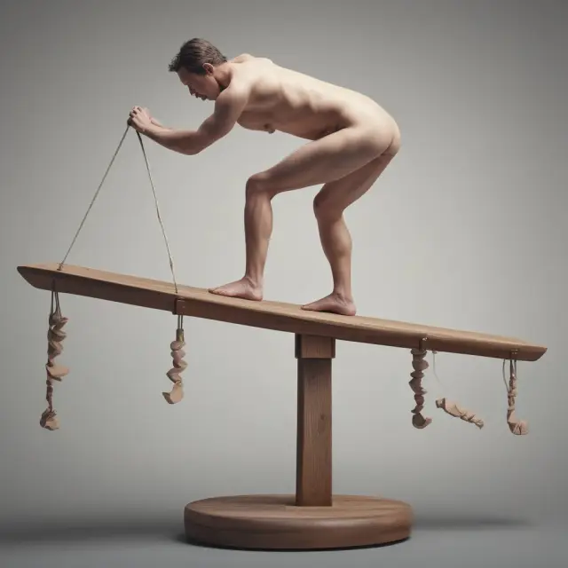 Naked puts trader on a see-saw, weighing potential gains against market risks