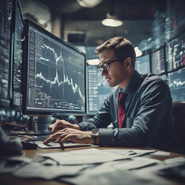 An option trader skillfully manages risk in a volatile market by employing hedging strategies and stop orders