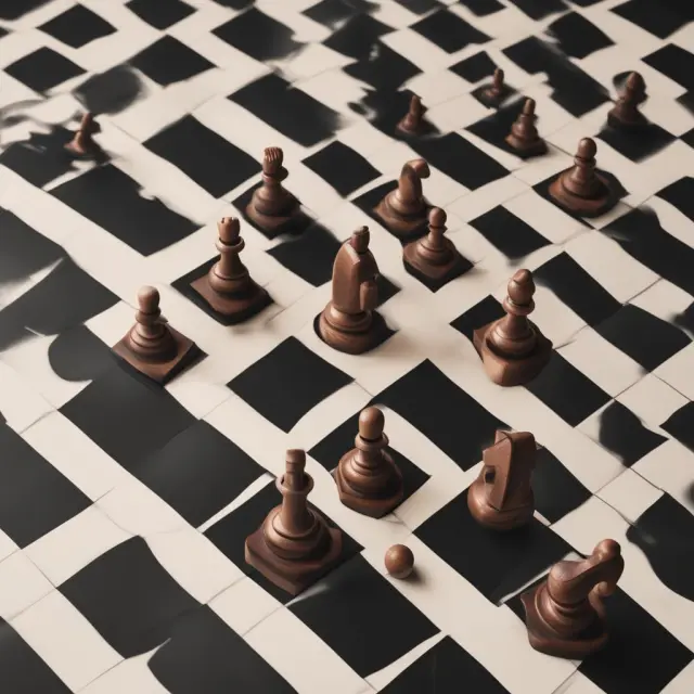 A chessboard populated by question marks (FAQ) challenges the concept of naked puts, an options trading strategy.