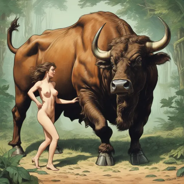 An investor calmly writing naked puts while managing risks amidst a jungle filled with aggressive bulls representing the stock market