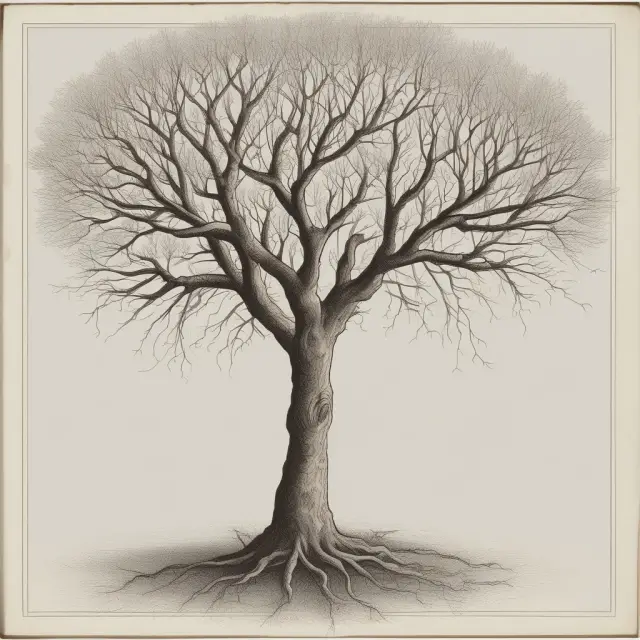 A tree symbolizes a will with branches representing named beneficiaries, while the roots depict the estate being distributed to them