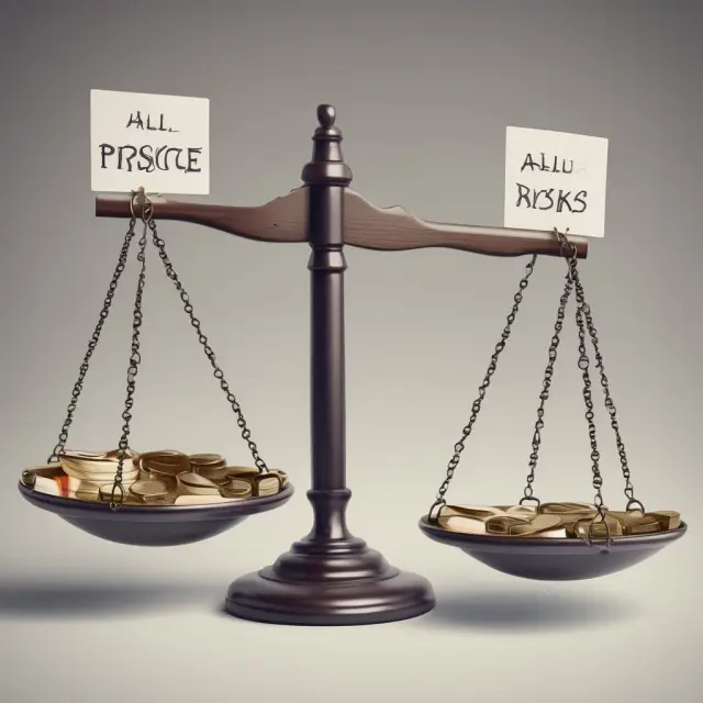Two scales balance an all risks and named perils insurance contract; one showing the burden of insured proving loss falls under excluded perils, the other illustrating the reverse.