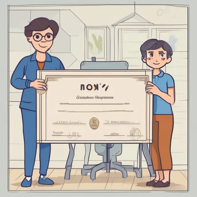 An employer, represented by a hand holding a certificate, fulfills their obligations to hire a nanny by obtaining an EIN and ensuring compliance with employment tax requirements.