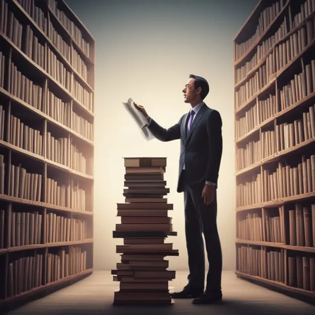 An advocate for REITs stands proudly, surrounded by piles of research books as hands join together symbolizing membership