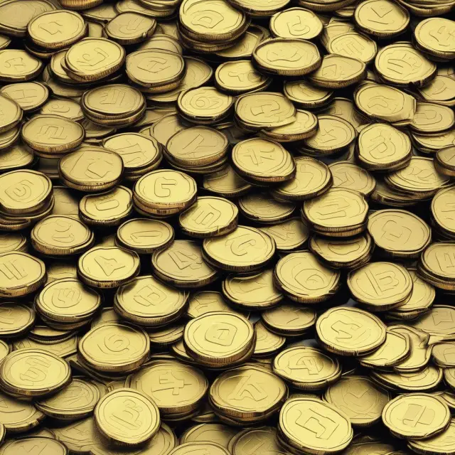 Golden gold coins symbolizing physical currency, cascading into demand deposit stack and traveler