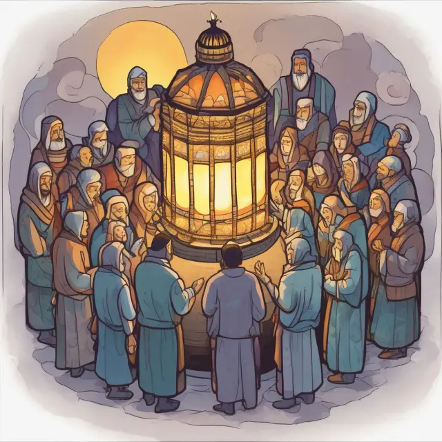 Accountants gathering around a NASBA lantern for training and education opportunities