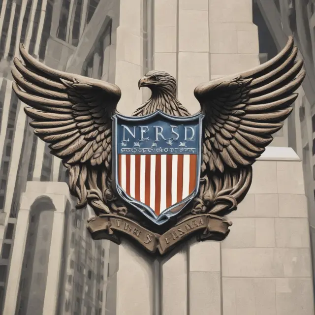 Two majestic eagles merging to form FINRA