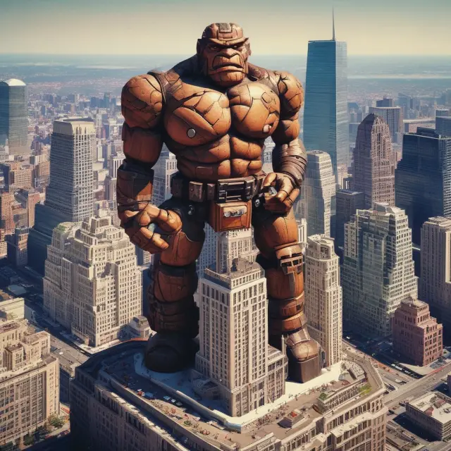 Nasdaq giants symbolizing industries construct a 100-piece puzzle, reflecting the index