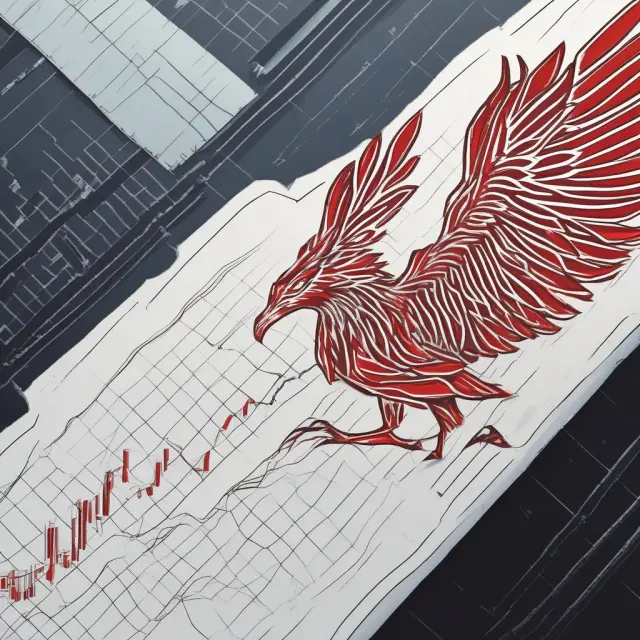 Image of a phoenix emerging from a stock chart, representing Nasdaq