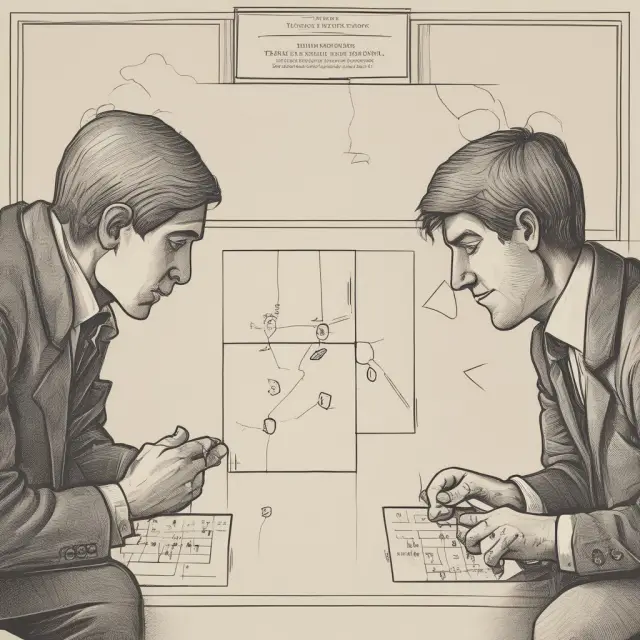 Players removing dominated strategies from consideration on a game board, leading to Nash Equilibrium