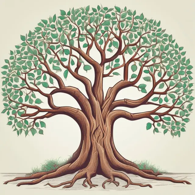 A metaphorical image of a cooperative tree, symbolizing federal credit unions