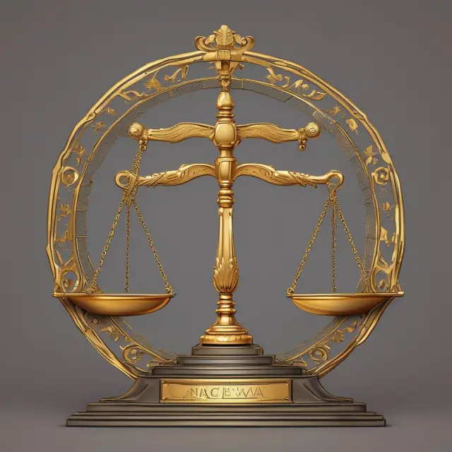 Golden scales symbolizing NACVA as the authority in business valuation, adorned with certifications