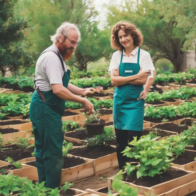 Gardener tends to flourishing plants symbolizing NACVA members growing as certified valuators