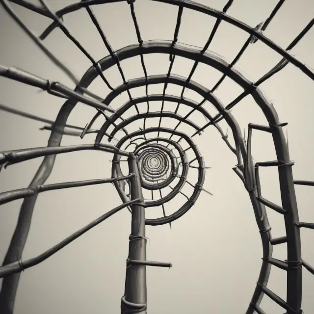 A spiral ladder depicting inflationary growth through the National Average Wage Index (NAWI), showcasing its influence on taxable wages, contribution bases, and Social Security benefits.