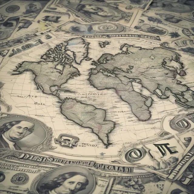 A map illustrating the US dollar