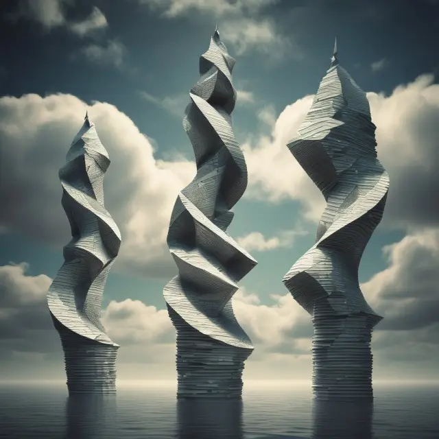 An image featuring currency towers anchoring waves, representing the role and influence of national currencies in the global economy