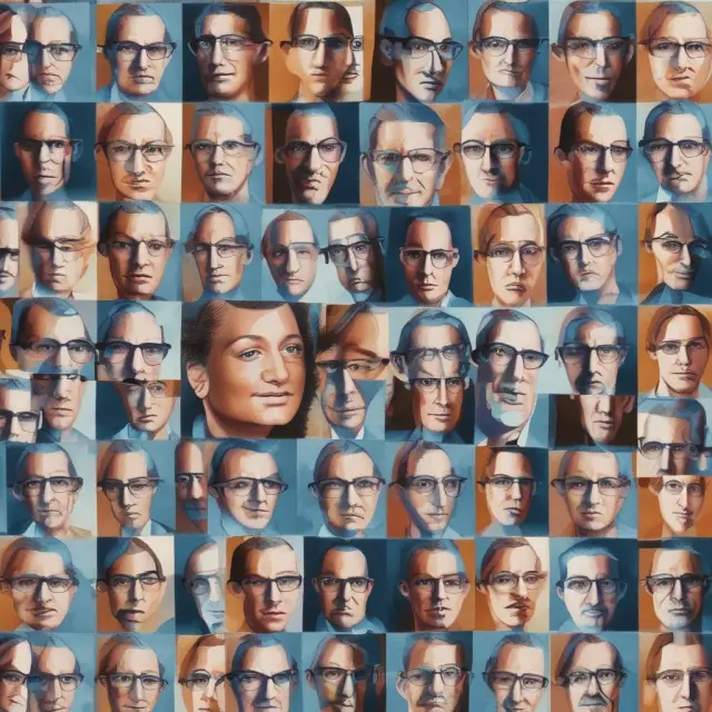 Mosaic of diverse faces symbolizing individuals contributing to the National Insurance system for a secure future